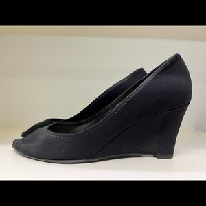 Ferragamo black wedges, size 8. Worn a few times but in good condition.